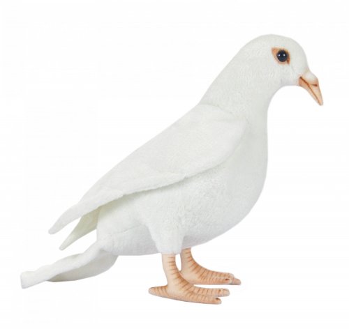 Soft Toy Bird, White King Dove by Hansa (29cm L) 7045