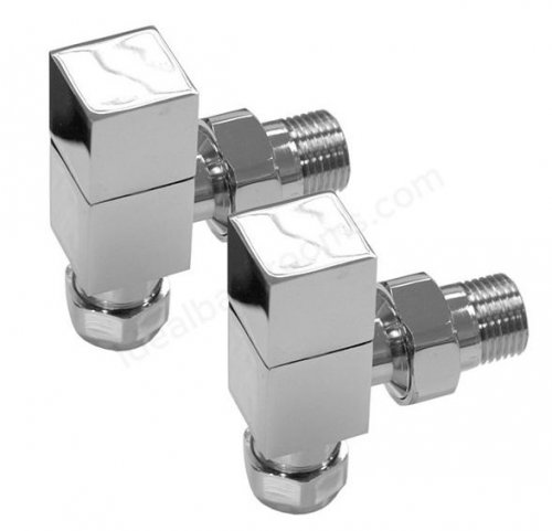 Essential 15mm Chrome Square Corner Valve (Pair)