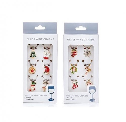 Premier Decorations Wine Glass Charms (Set of 6) - Assorted