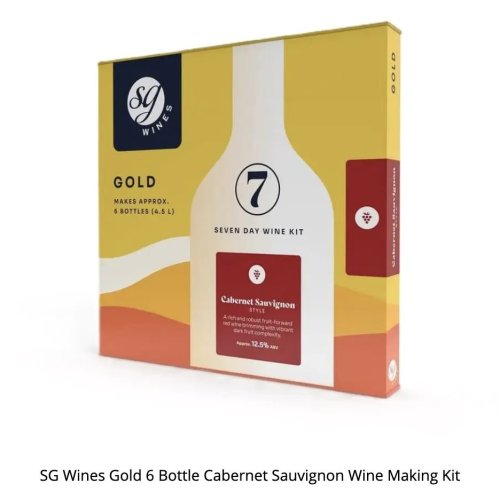 Solomon Grundy Cabernet Sauvignon Gold Wine Homebrew Kit (SG Wines) 6 Bottle