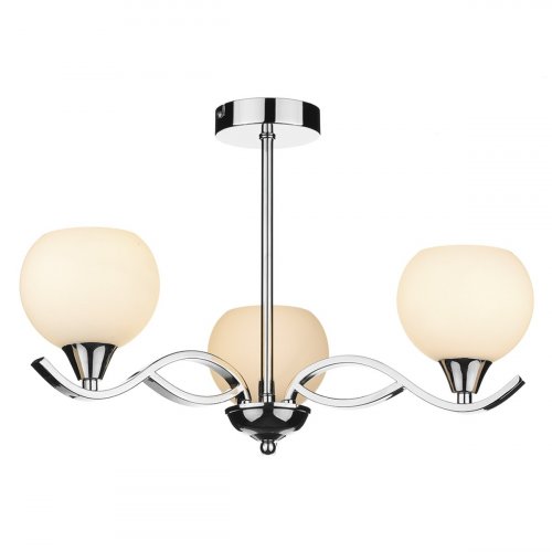 Dar Aruba 3 Light Semi Flush Polished Chrome