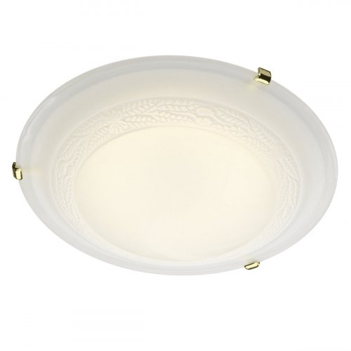 Dar Damask 50cm Flush Brass & Glass