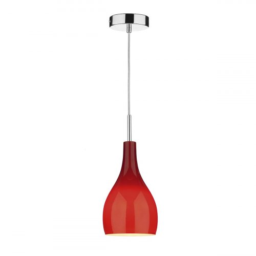 Dar Soho 1 Light Pendant Red