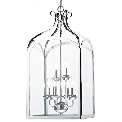 Dar Senator 6 Light Pendant Polished Chrome