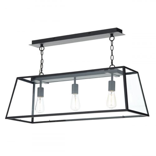 Dar Academy 3 Light Pendant In Black