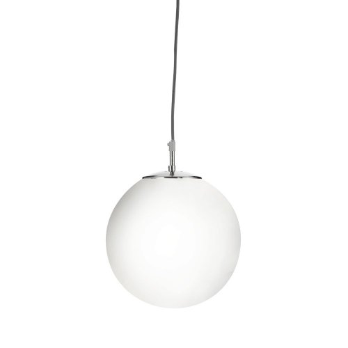 Searchlight Atom - 1Lt Pendant Dia 30Cm), Satin Silver, Opal Glass