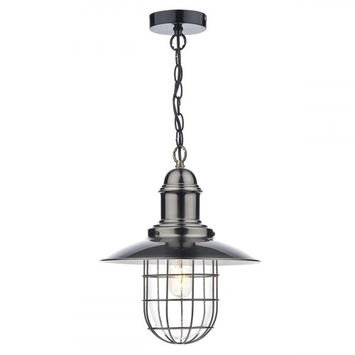 Dar Terrace 1 Light Pendant Antique Chrome