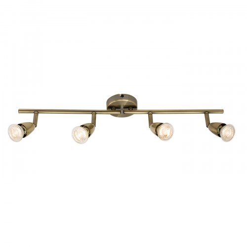 Endon Amalfi 4 Light Bar 50W Spot Light Antique Brass