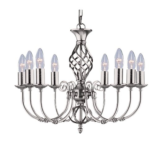 Searchlight Zanzibar 8 Light Satin Silver Fitting