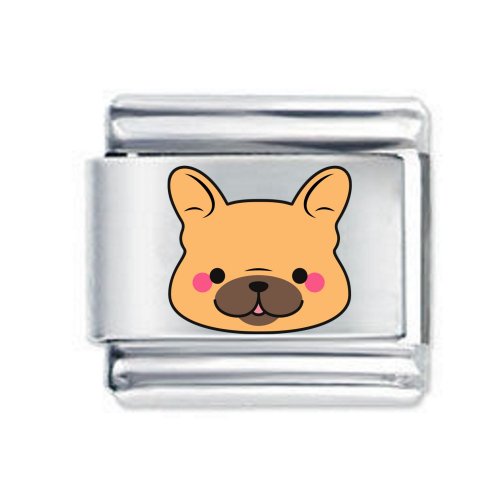 Colorev French Bulldog Puppy Dog Italian Charm - Compatible with all 9mm Italian Style Charm Bracelets