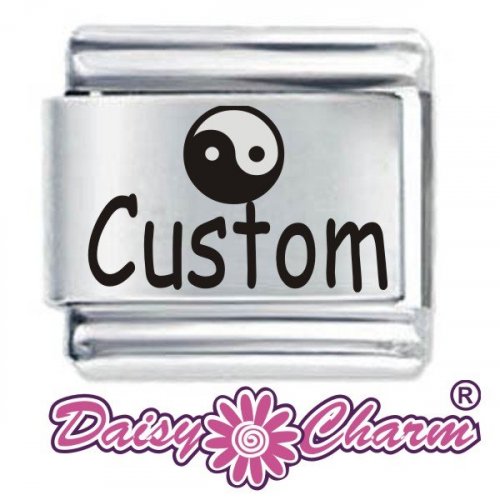Personalised Yin Yang Symbol  Italian Charm by Daisy Charm