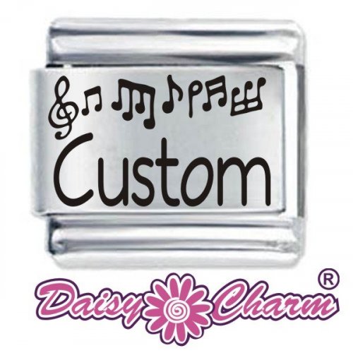 Personalised Music Notes Italian Charm by Daisy Charm