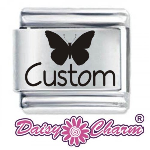 Personalised Butterfly Italian Charm by Daisy Charm