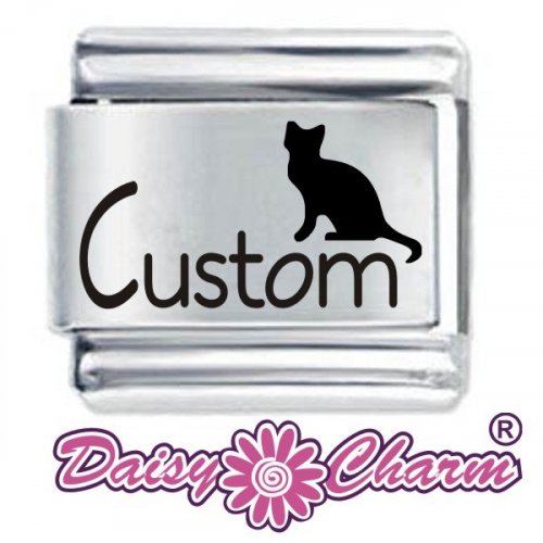 Personalised Cat Italian Charm by Daisy Charm