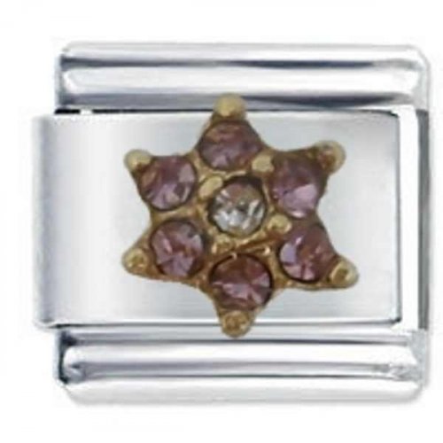 June Flower Birthstone Italian Charm