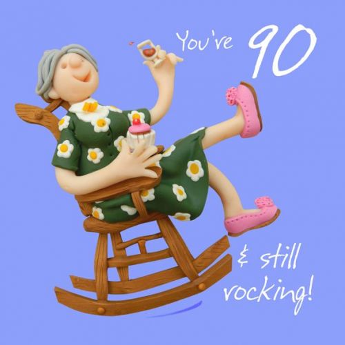 90th Female Birthday Card - Still Rocking One Lump Or Two 