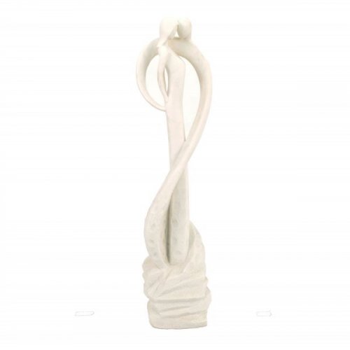 Solstice Sculptures Tender Kiss 82cm in Ivory Effect