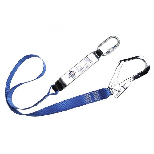 Single Webbing Lanyard With Shock Absorber