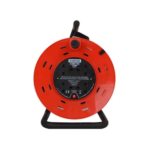 25 Metre Extension Reel 13 amp 4 Socket Outlet