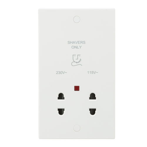 Knightsbridge 115/230V Dual Voltage Shaver Socket with Neon - (SN8900N)