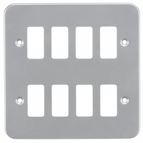 Knightsbridge Metalclad 8G grid faceplate - (GDFP008M)