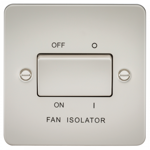 Knightsbridge Flat Plate 10AX 3 Pole Fan Isolator Switch - Pearl - (FP1100PL)