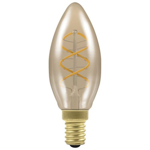 Crompton 3.5w LED Candle Spiral Filament Antique Dimmable 2200K  SES-E14 - (10642)