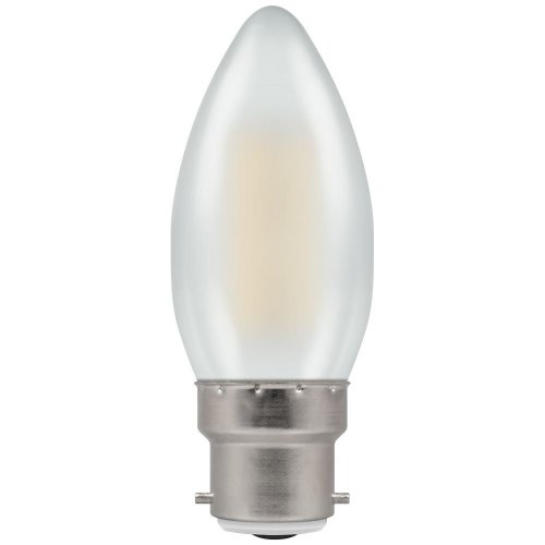 Crompton 5w LED Candle Filament Pearl Dimmable 2700K  BC-B22d - 7178