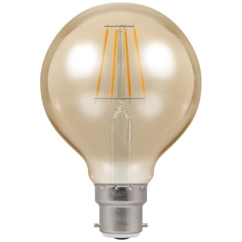 Crompton 5w LED Globe G80 Filament Antique  Dimmable 2200K BC-B22d - (4269)