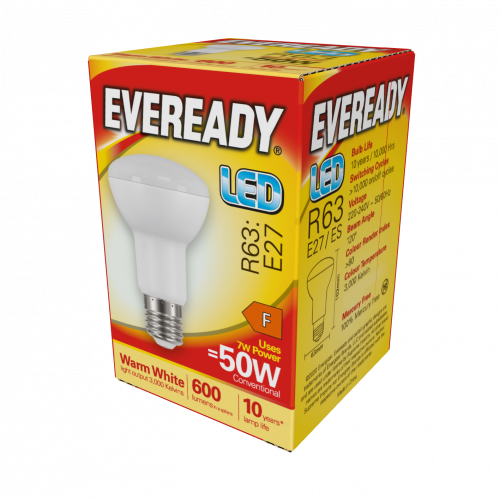 Eveready LED Reflector R63 7W ES-E27 3000K (S13632)