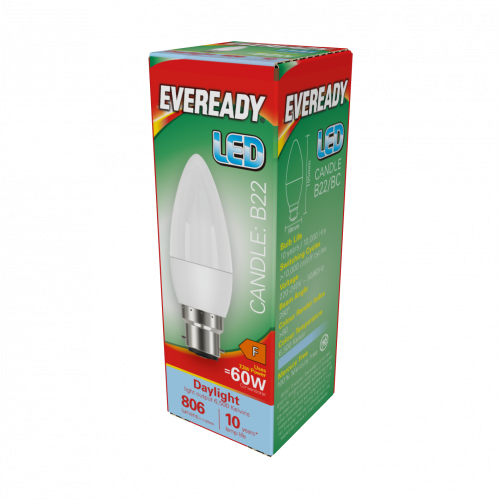 Eveready 7.3W LED Candle BC Daylight 6500K (S17378)