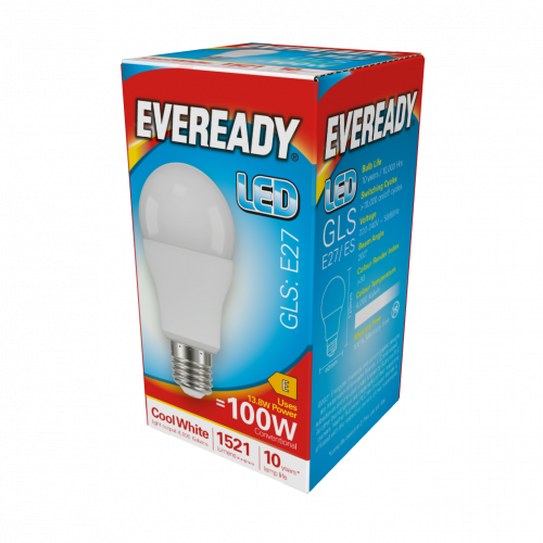 Eveready 13.8w LED GLS ES Cool White 4000K (S14317)