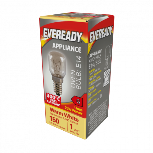 Eveready 25w Pygmy Oven Bulb SES 2800K Warm white - (S1022)