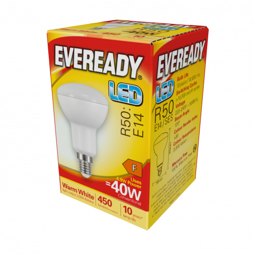 Eveready LED Reflector R50 4.9W ES-E27 3000K (S13631)