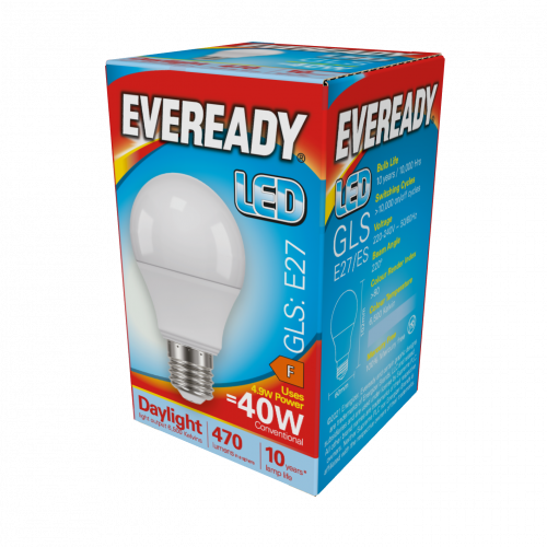 Eveready 4.9w LED GLS ES Daylight 6500K (S13621)