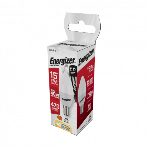 Energizer 4.9W LED Candle B15 2700K (S8878)