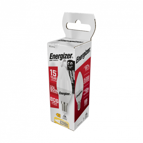 Energizer 8.5W LED Candle SES Warm White (S17365 )