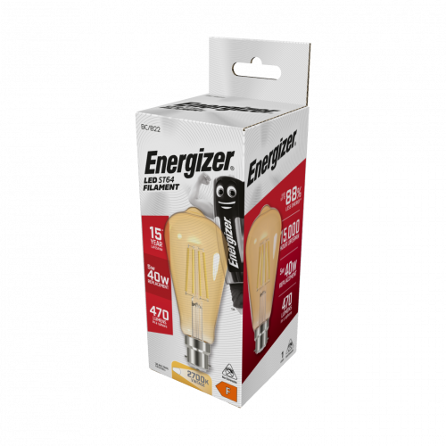 Energizer 5w ST64 Filament LED BC Warm White S9432)