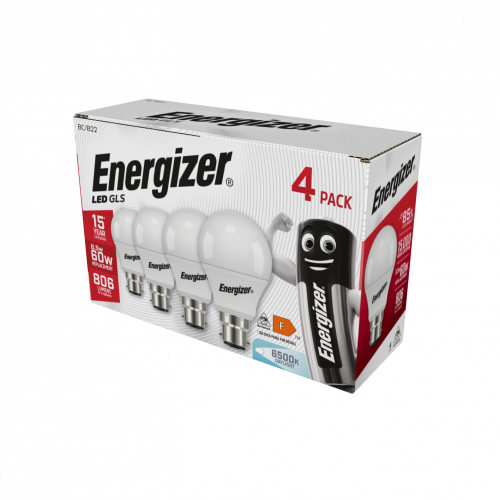 Energizer 8.5w LED GLS BC Daylight 4 Pack (S14062)
