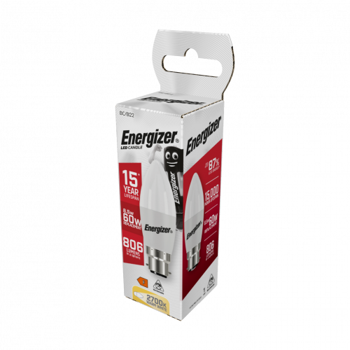 Energizer 8.5W LED Candle BC Warm White (S17355 )