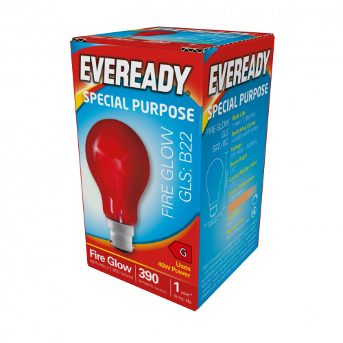 Eveready Fireglow GLS BC 40W 3,000K (Warm White) (S854)