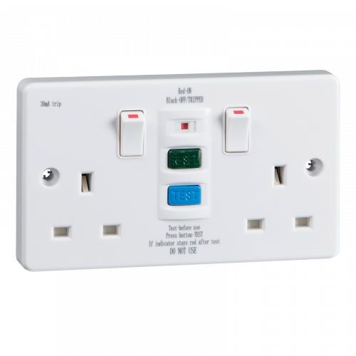 Knightsbridge 13A 2G RCD Switched Socket - (RCD9000