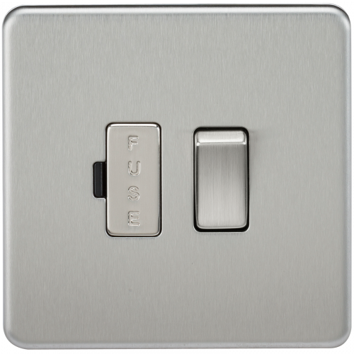 Knightsbridge Screwless 13A Switched Fused Spur Unit - Brushed Chrome (SF6300BC)