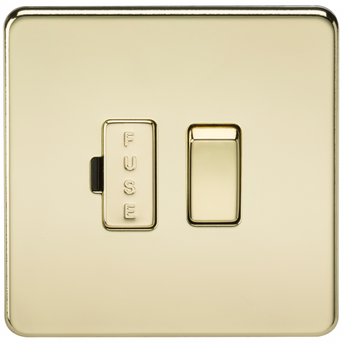 Knightsbridge Screwless 13A Switched Fused Spur Unit - Polished Brass (SF6300PB)