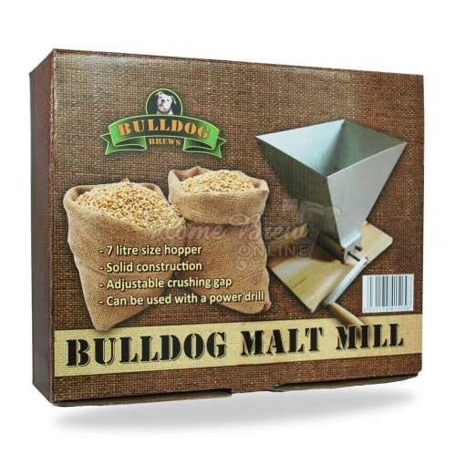 Bulldog Malt Mill Grain Crusher Beer Making Equipment -  7L Capacity