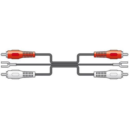 Av:link 109.543 2 x RCA Phono 2 x RCA Phono Ground Wire 1.2m Phono Lead - Multi