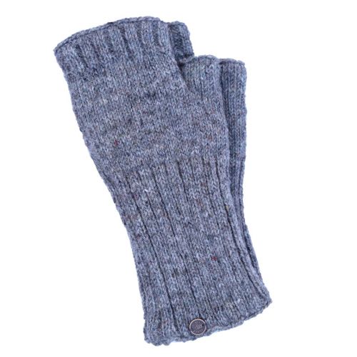 XL Long Cuff Warmer - Fleece Lined Pure Wool - grey heather