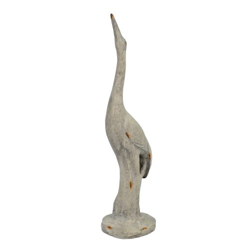 Solstice Sculptures Egret Tall 74cm -Weathered Light StoneEffect