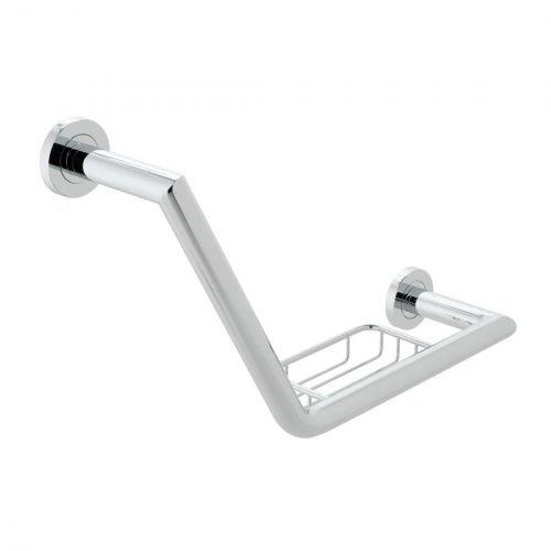 Vado Spa Angled Grab Rail with Basket 456mm