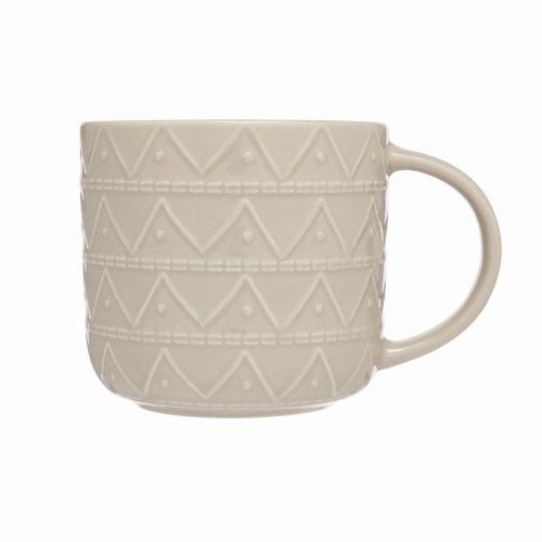 Siip Fundamental Embossed Triangles Mug - Sage